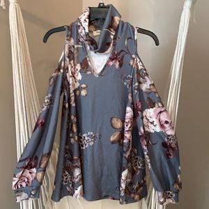 Peach Love- Dress Up Open shoulder, cow neck open V - Medium